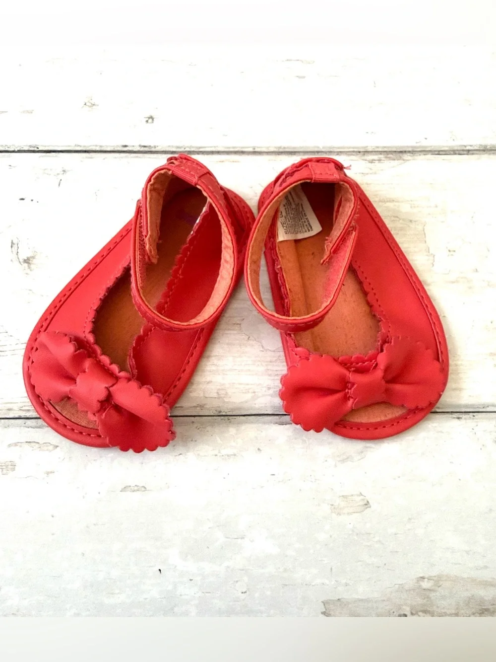 Carters Size 2 Baby Girl Salmon Pink Color Sandals Shoes Infant